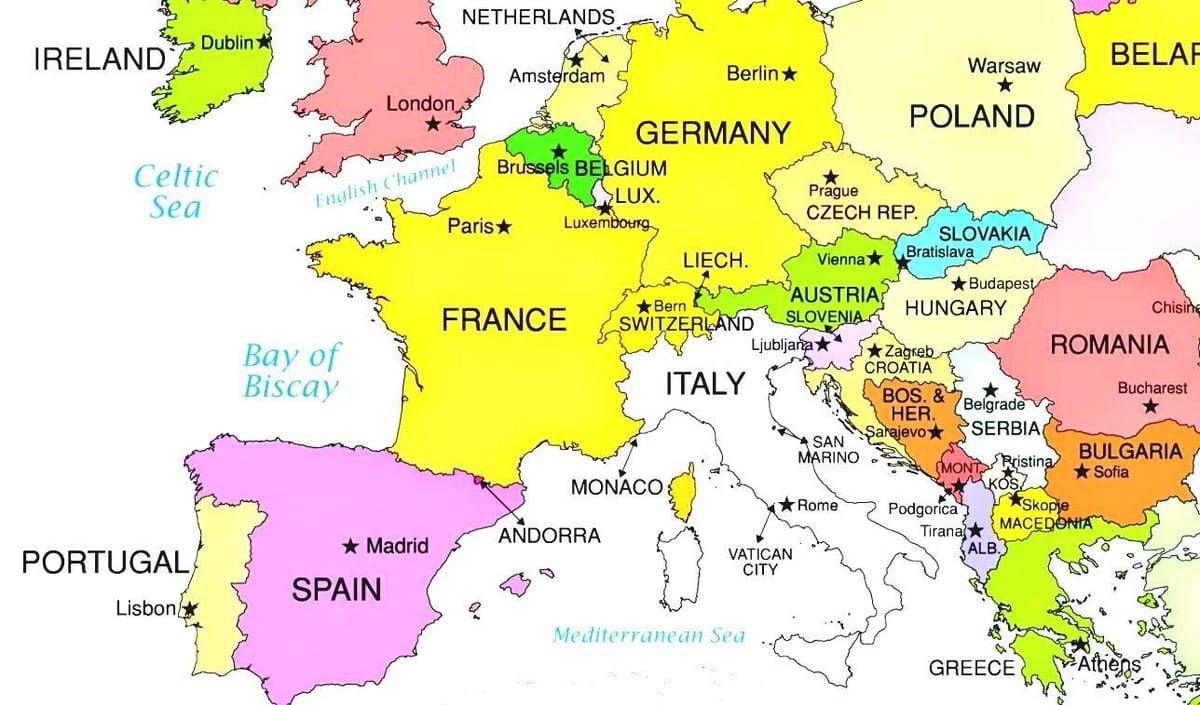 kat jeyografik nan ewòp montre Sloveni