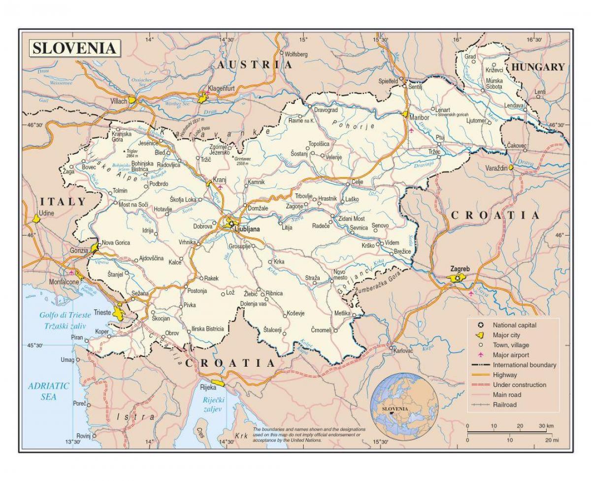 Kat jeyografik nan Sloveni lavil