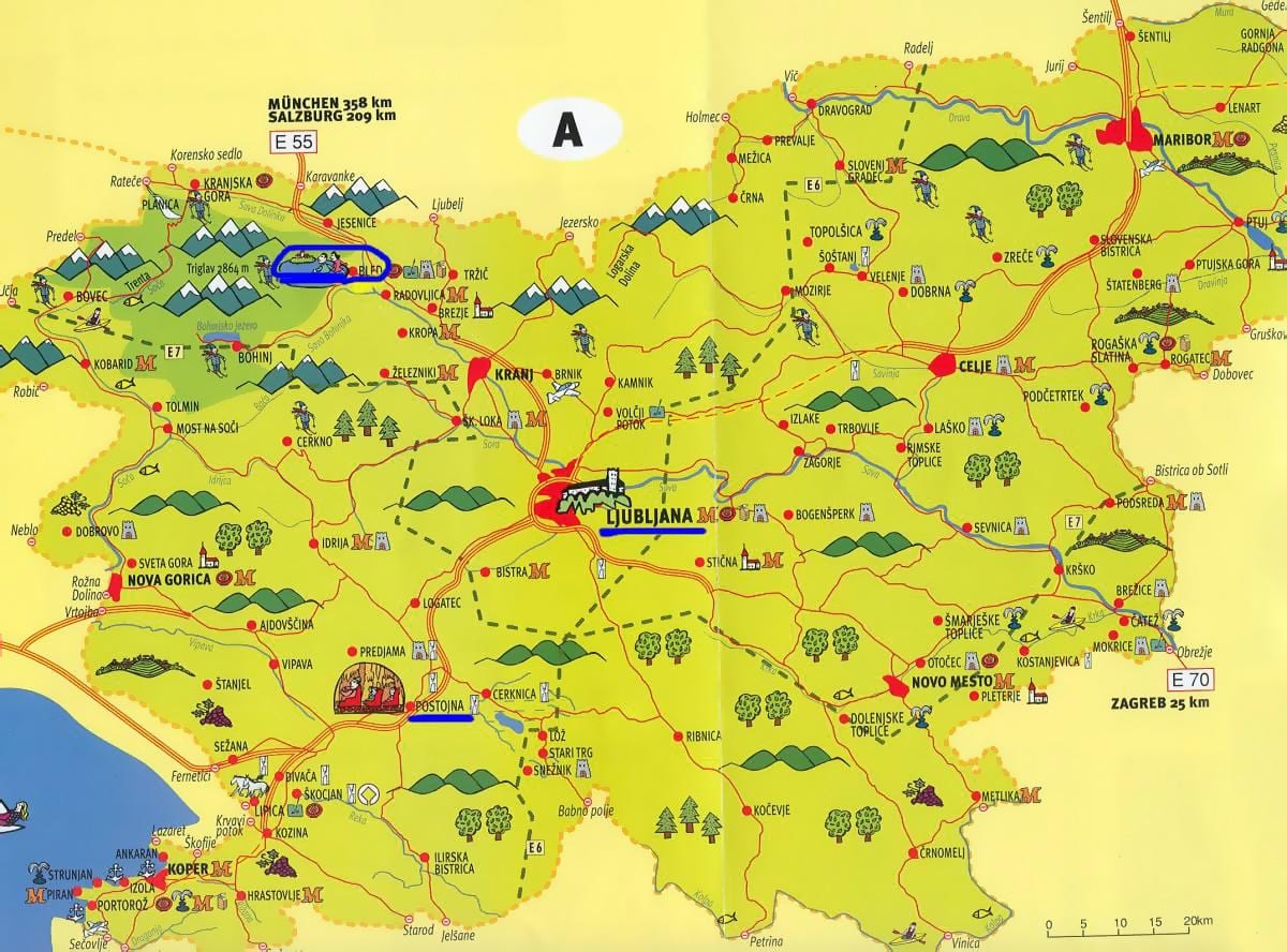 Kat jeyografik nan Sloveni touristik